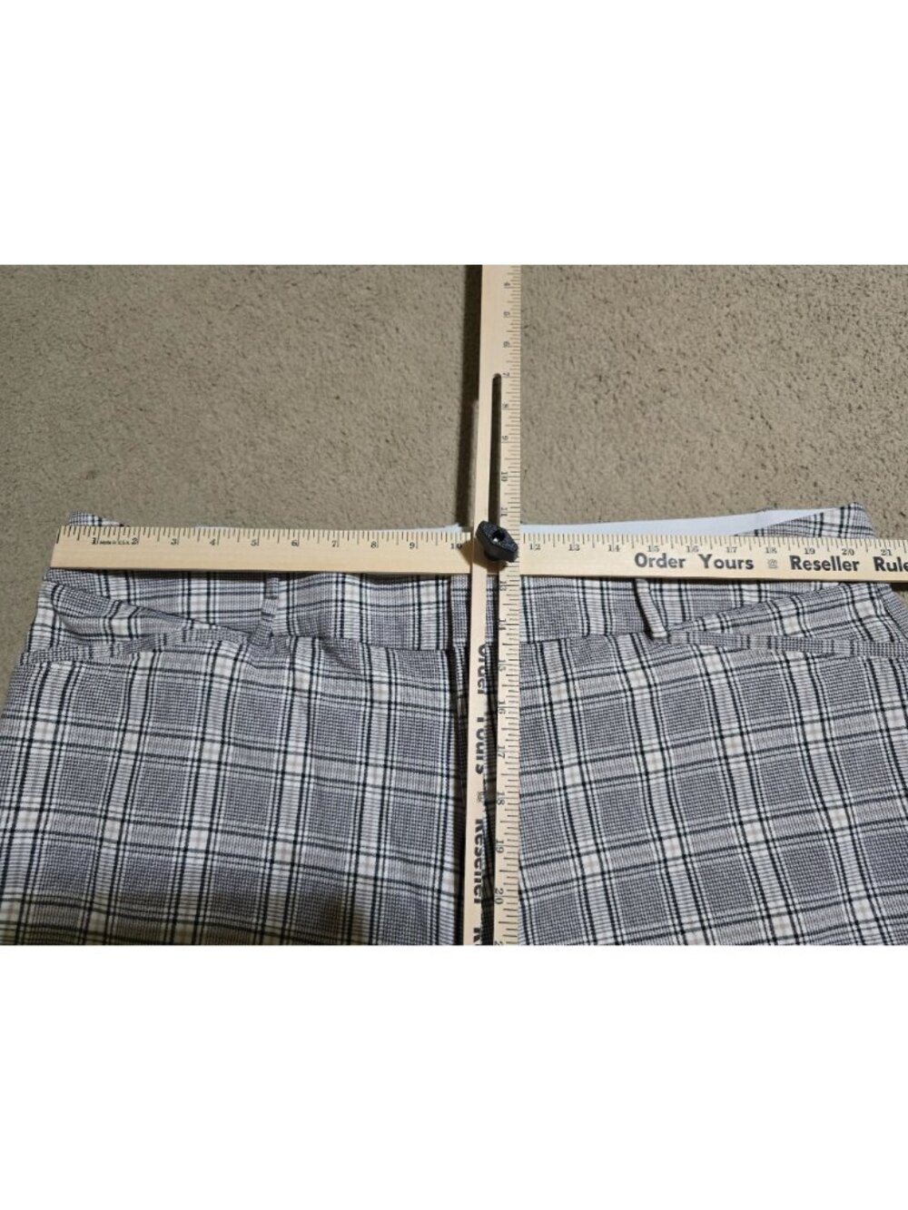 Ava & Viv Womens 20 Plaid Ankle Pants Gray White Punk Rockabilly Grunge - Picture 5 of 5